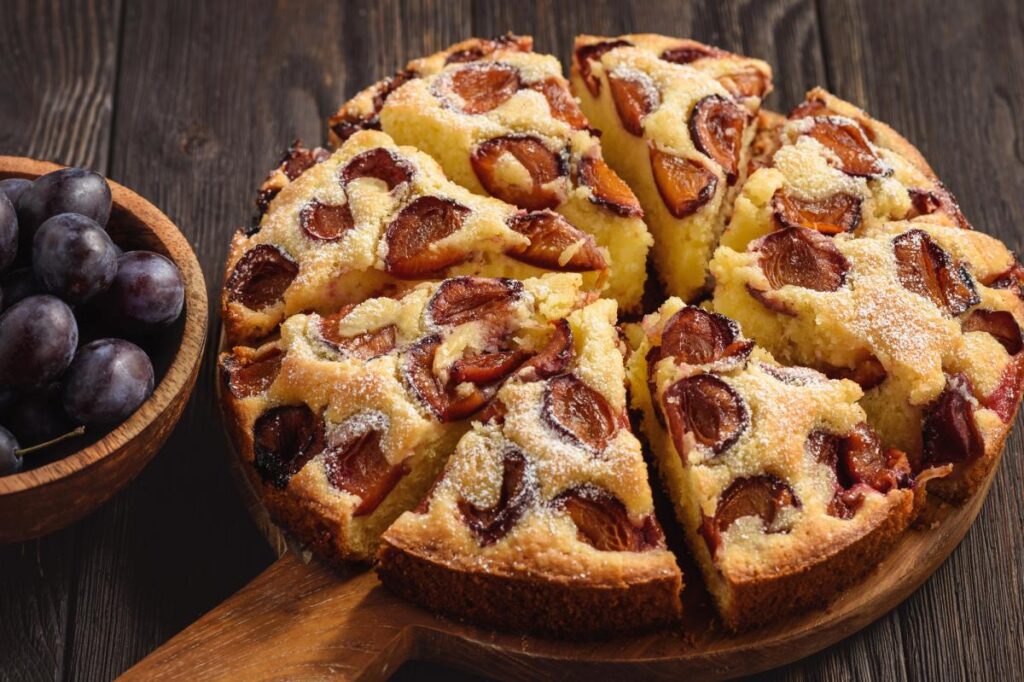 slyvų pyragų receptai